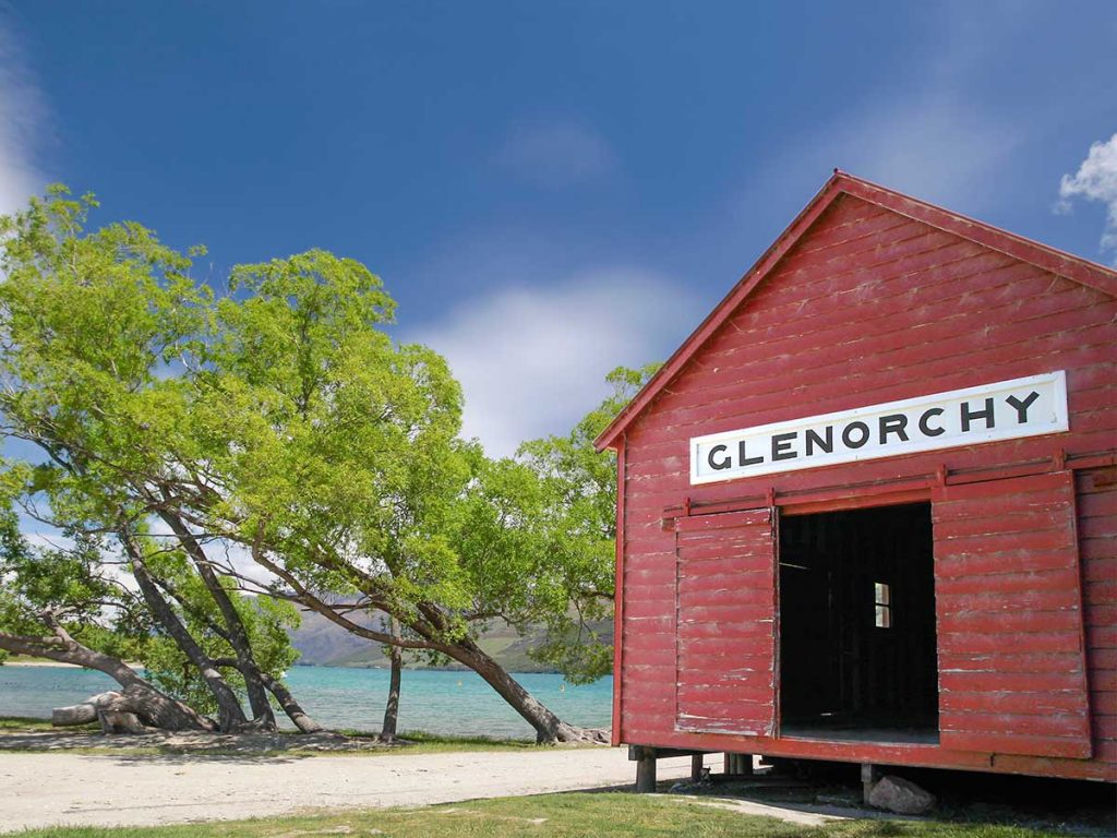 The Glenorchy Red Shed on a private Queenstown day tour with Alpine Luxury Tours